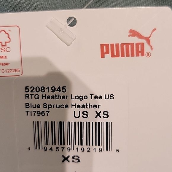 PUMA RTG Heather Logo Tee Size XS - Picture 5 of 5